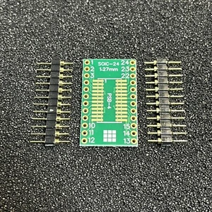 SOIC-24 / TSSOP-24 To DIP 24 Adapter Kit With Machined Header Pins (DIY) - Picture 1 of 2