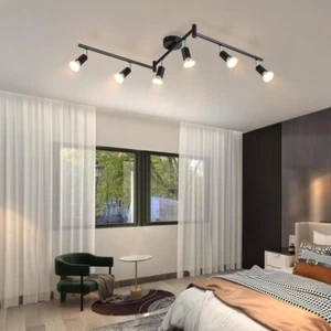 Abelio 6-Light GU10 Adjustable Ceiling Lamp – 330° Rotating, 108cm - Picture 1 of 7