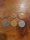 South Africa 6 Coin Lot 1965-2001: Cents & Rands Nice