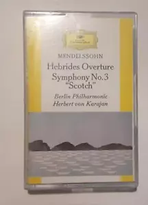 Mendelssohn Hebrides Overture Symphony No 3 Scotch Cassette Tape Germany Karajan - Picture 1 of 1