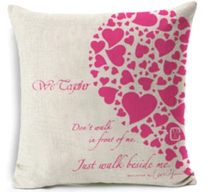 NEW Cushion Cover Throw Pillow Case Hearts for Sofa Seat Bed Home Decor Almofada - Picture 1 of 4