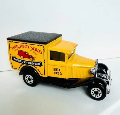 Vintage MATCHBOX INT'L "MODEL A" FORD VAN 1979  - Thailand Yellow Diecast Toy - Image 1 of 4