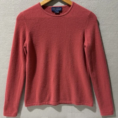 CHARTER CLUB Sweater Women Sz S Rose Pink 100% Cashmere Soft Lux Crew Neck L/S - Image 1 of 4