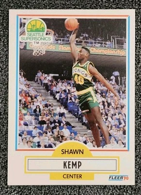 Fleer Shawn Kemp RC 1990-91 novato #178 Seattle Supersonics casi nuevo Foto 1 de 2