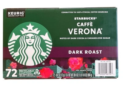 Starbucks Cafe Verona 72 K-cups, 100%  Arabica, Dark Roast, Exp. 06/26 - Image 1 of 2