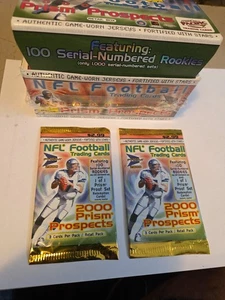 2000 Pacific Prism Prospects NFL Football 2 Pack Factory Sealed 6 Card Brady RC? - Picture 1 of 8