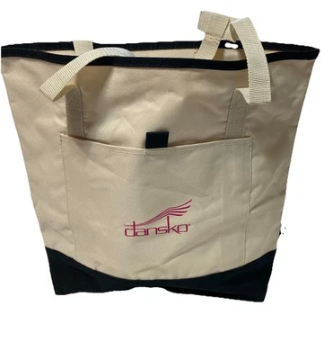 Bolso de Mano Convertible Dansko Gemline Mochila Beige Negro Lona Bolsillo Exterior Foto 1 de 4