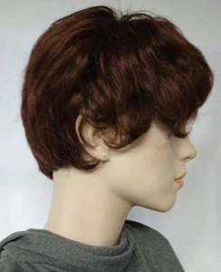 Raquel Welch Short Straight Kanekalon Wig Dark Brown with Highlights - Picture 1 of 3