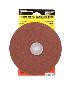 Forney 71655 Aluminum Oxide 50-Grit 8500 RPM Adhesive Sanding Disc 7 in. - Picture 1 of 4
