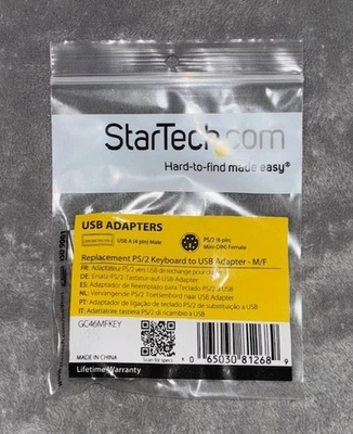 StarTech Replacement PS/2 Keyboard to USB Adapter - F/M - GC46MFKEY - Image 1 of 2
