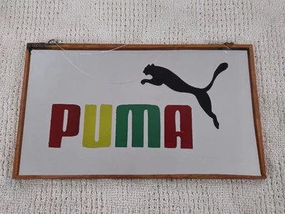 RARE Vintage Old School PUMA SHOES Mirror Promotional Advertising Sign Clean! - Image 1 of 4