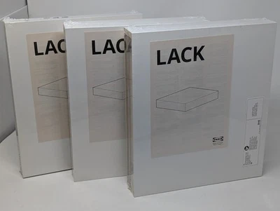 3 Ikea отсутствие плавающие настенные полки, #16353 в белом, 11,75 «x 10,25» x 2», новый запечатанный - Изображение 1 из 4