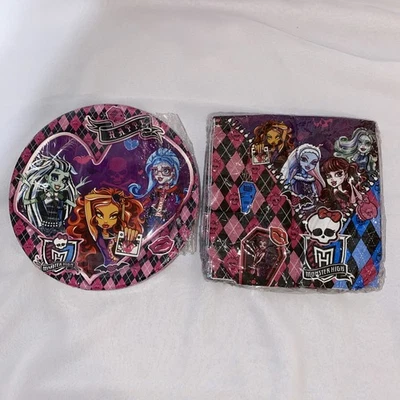 Monster-High  Party Supplies - 20-Plates and 20-Napkins New - Image 1 of 4