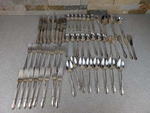 Oneida Ltd. 1881 Rogers ENCHANTMENT Silverware set 56 pieces - Picture 1 of 10