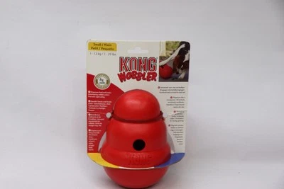 Dispensador de golosinas interactivo pequeño KONG Wobbler juguete para perros - rojo - nuevo Foto 1 de 4