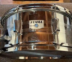 Vintage 80s TAMA Swingstar Chrome over Steel Snare Drum - 6.5 x 14 Made in Japan - Picture 1 of 2
