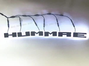 6 PIEZAS Letras Estuche Negro Blanco Trasero Brillo Luz LED para Iluminación de Parrilla Frontal Coche - Imagen 1 de 2
