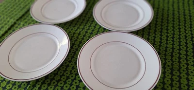 Authentique vintage Arcopal série Restauration : lot de 4 assiettes plates - Photo 1/3