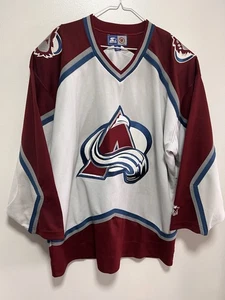 Vintage Colorado Avalanche Trikot Herren XL weiß burgund NHL Hockey Starter 90s - Bild 1 von 6