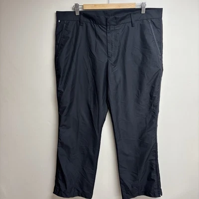 Pantalones de golf J.Lindeberg Troyan para hombre 38x30 regular micro sarga negro cremallera tobillo Foto 1 de 4