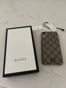 GUCCI GG Supreme Monogram Ophidia case for XS Max iPhone EUC Coated Canvas - Bild 1 von 3