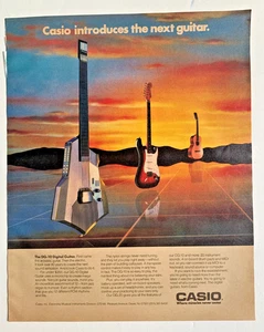 Casio DG-10 Digitalgitarre Vintage 1987 Print Ad 12"x10" - Bild 1 von 1