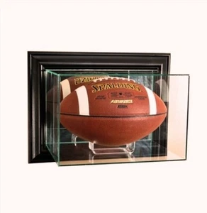 Wall Mounted Football Display Case | UV Protected Glass Football Showcase - Picture 1 of 4