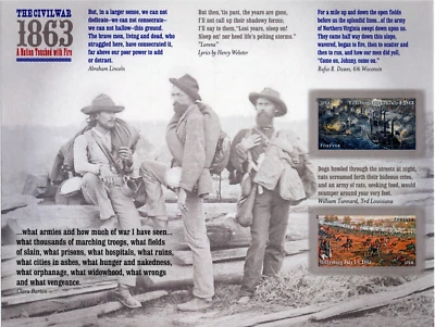 Scott #4788a (4787-4788) CIVIL WAR 1863 Forever Stamp Sheet of 12 Stamps - MNH - Image 1 of 3