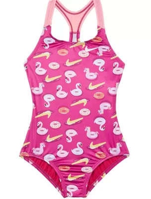 Nike Niños Piscina Fiesta Espalda Corredora Una Pieza (Niños Pequeños/Niños Grandes) Talla Grande E1106 Foto 1 de 3