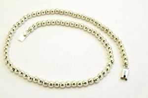 Taxco Mexican Sterling Silver 6 mm Bead/Ball Chain Necklaces 20"/52 cm, 52 gram - Picture 1 of 12