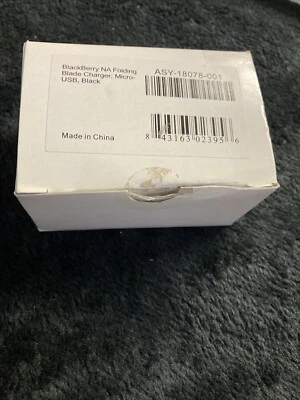 BlackBerry NA Folding Blade Charger Micro-USB Black ASY-18078-001 New - Image 1 of 3