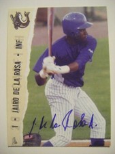JAIRO DE LA ROSA signed 2007 COLUMBUS CATFISH baseball card AUTO Autographed D.R