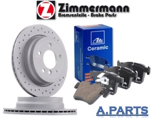 ZIMMERMANN / ATE CERAMIC BREMSENSATZ GELOCHT 345mm HINTEN BMW 5ER F10 / F11 - Picture 1 of 1