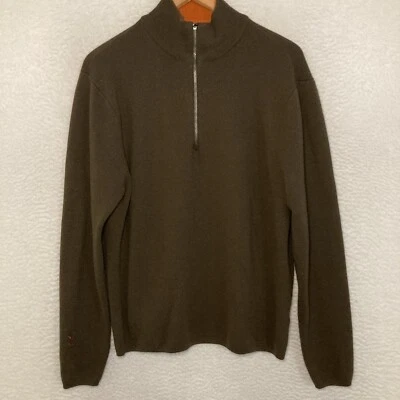 Ibex Superwash Wool Sweater Mens L Mock Neck 1/2 Zip Outdoor Preppy Gorpcore - Image 1 of 4