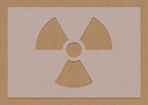 Radioaktive Schablone Gefahrensymbol Sicherheitsschablone giftiges Dekor A6 A5 A4 A3 - Bild 1 von 1