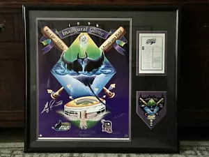 Tampa Bay Devil Rays Inaugural Signed Limited Poster, Ticket, Box Score Framed - Picture 1 of 9