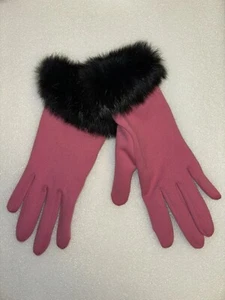 FOWNES Ladies Fancy Velour Winter Dress Gloves- New - Picture 1 of 5