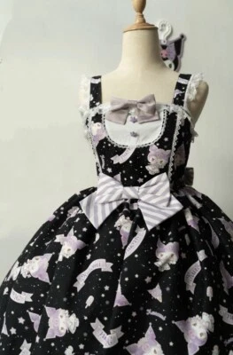 Niña Dulce Cinnamoroll Kuromi My Melody Lolita JSK OP Vestido Sin cordones Correa Faldas  Foto 1 de 4