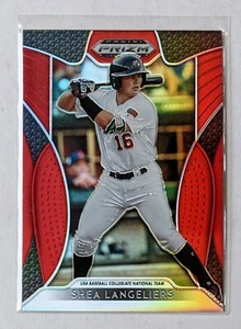 2019 Panini Prizm Draft Picks Shea Langeliers Red Prizm #26 Oakland Athletics - Picture 1 of 2