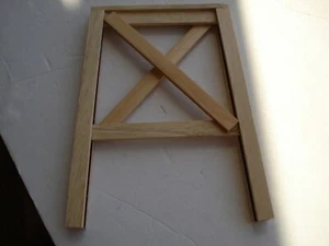 O SCALE HD WOOD BRIDGE BENTS SUPPORTS PIERS 6"HIGH x 4"TOP x 5"BASE CUSTOM BILT - Picture 1 of 5