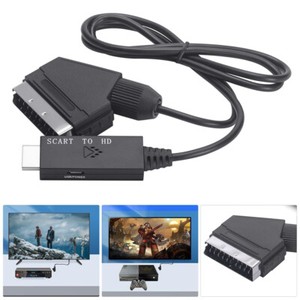 Portable Scart To HDMI Converter Cable Video Audio Adapter Lead 1M for HD TV DVD