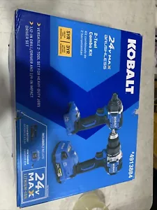 Kit combinado de herramientas eléctricas sin escobillas KOBALT 1/4" Impacto 1/2" Taladro 2 herramientas 24 voltios máximo - Imagen 1 de 12