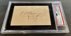 General P.G.T. Pierre Beauregard Civil War Signed Dated PSA/DNA Authentic NICE! - Picture 1 of 4
