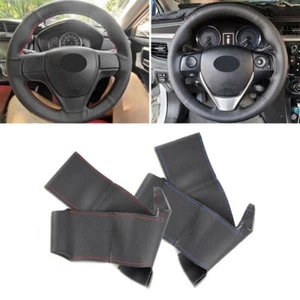 Leder Handnähen Lenkrad Lenkradbezug für Toyota Corolla iM E'Z RAV4 Auris Scion - Picture 1 of 13