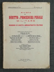 DIRITTO E PROCEDURA PENALE MILITARE - Rivista Gen. - Feb. - Roma 1941 - Picture 1 of 8