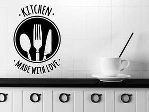 Wall Vinyl Decal Quote Words Kitchen Tools Home Made Bakery Decor (n1135) - Picture 1 of 3