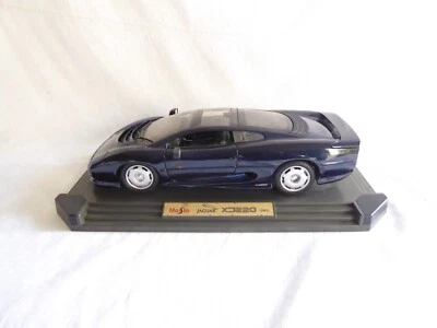 MAISTO - 1/12 - JAGUAR - XJ220- DARK BLUE - INTERIEUR GRIS - GREY INTERIOR - - Photo 1/4