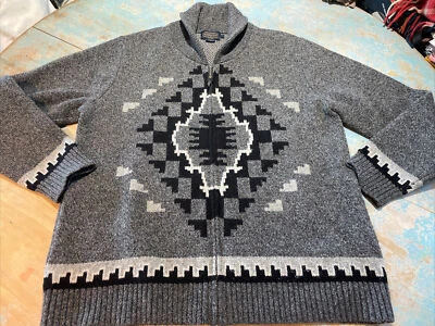 5 Pendleton Harding southwestern Zip up cardigan Sweater L wool - Image 1 of 4