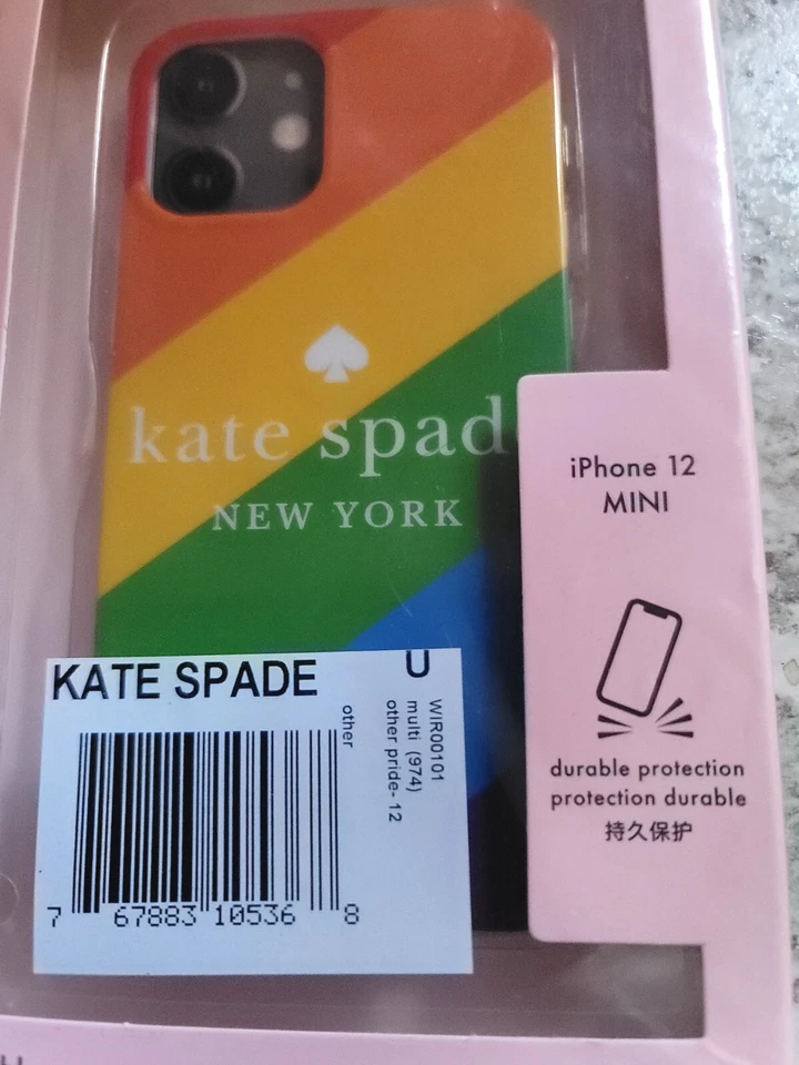 New KATE SPADE NY iPhone 5C Flexible SNAP ON phone case RAINBOW Orange Red Green - Image 1 of 4