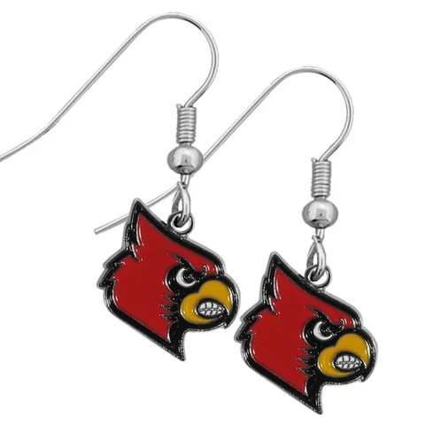 Louisville Cardinals Dangle Earrings (Chrome) NCAA Licensed Jewelry Cover